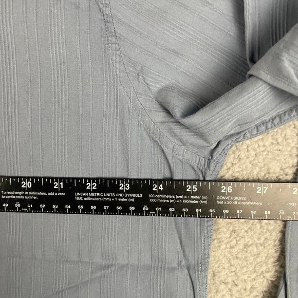 Nick (It) Men's XXL Blue 100% Cotton Long Sleeve Button Up Shirt - Picture 8 of 16